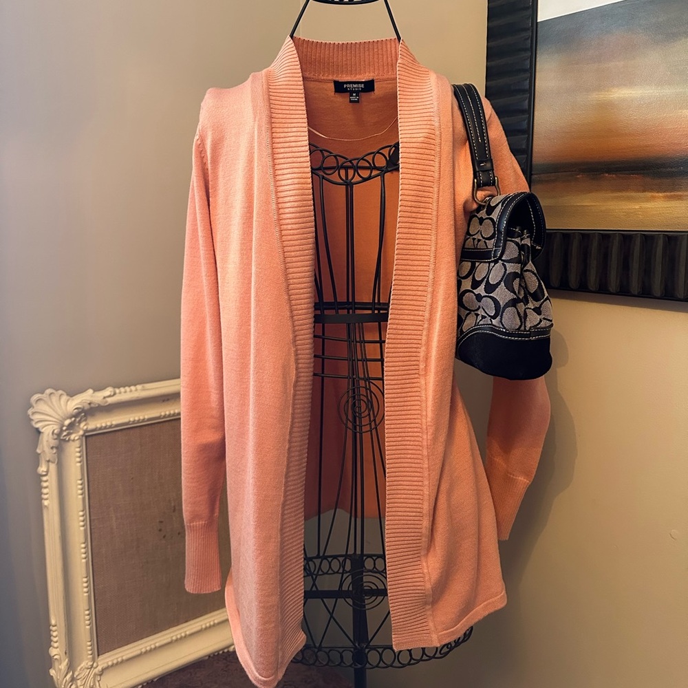 Premise Soft Coral Cardigan